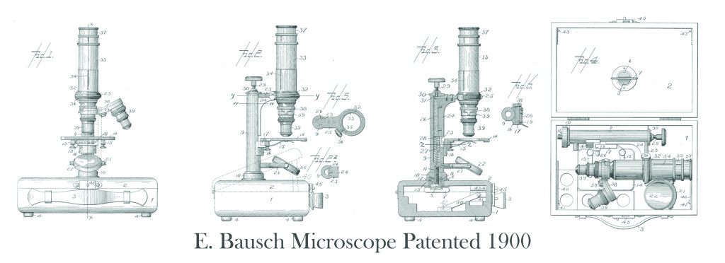 E. Bausch Microscope Patented 1900