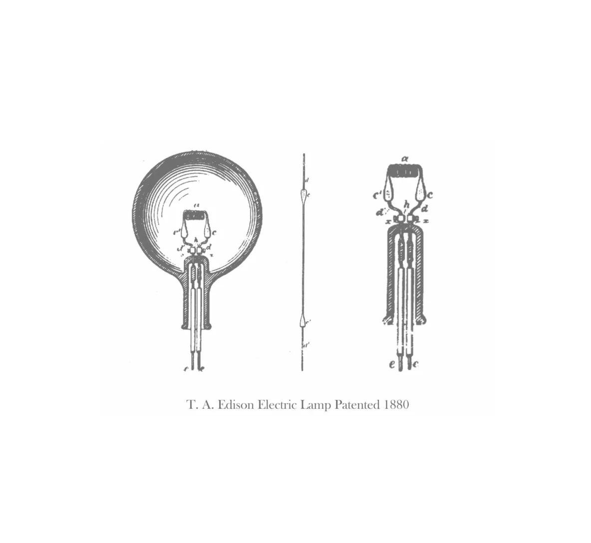 Thomas Edison's Electric Lamp Bulb, patented 1880